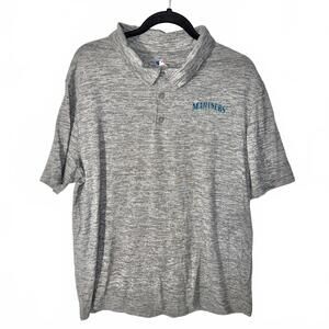 MLB Seattle Mariners Men's Gray Polo Shirt Size XL